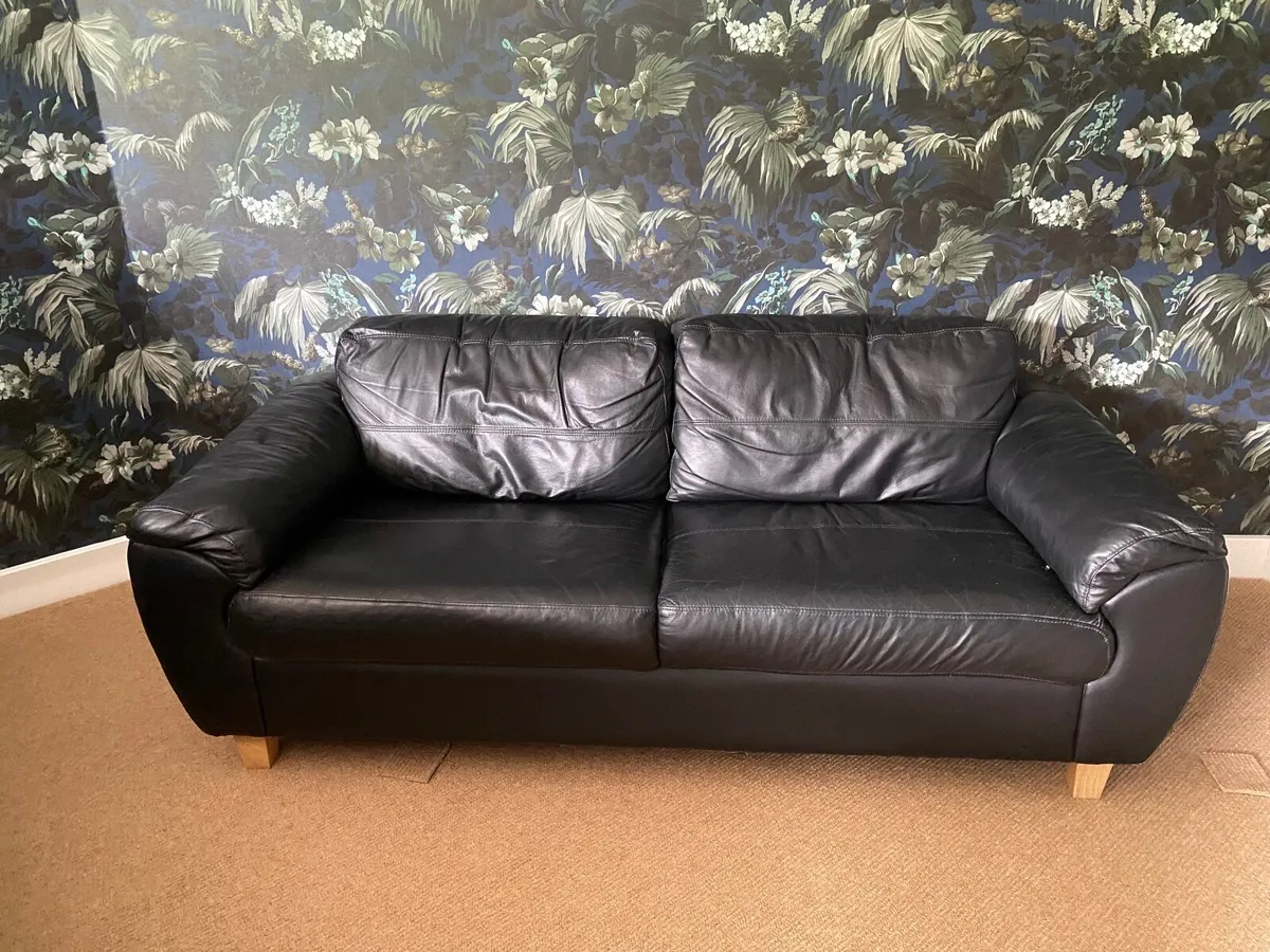 Faux leather setee - Image 1