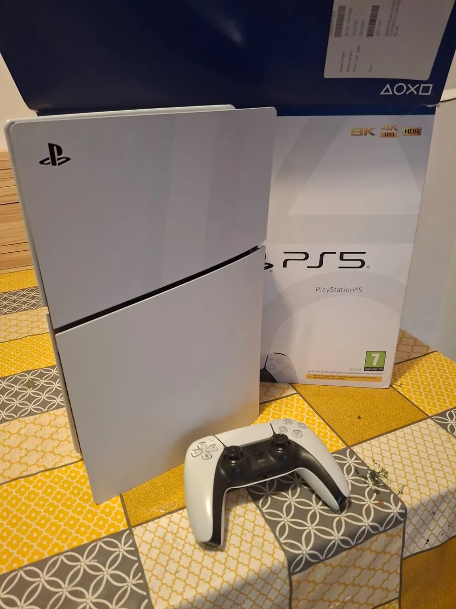 PS5 Slim Console and Controller - Image 4