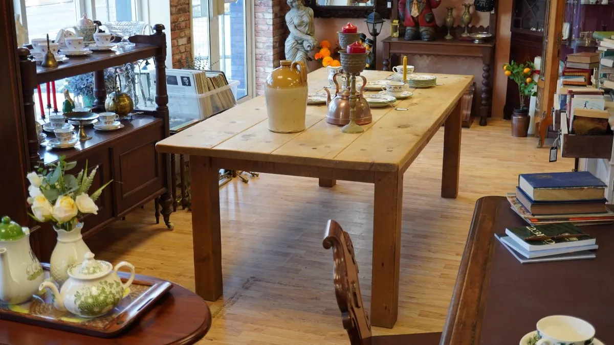 Vintage Oak Farmhouse Refectory Table - Image 1
