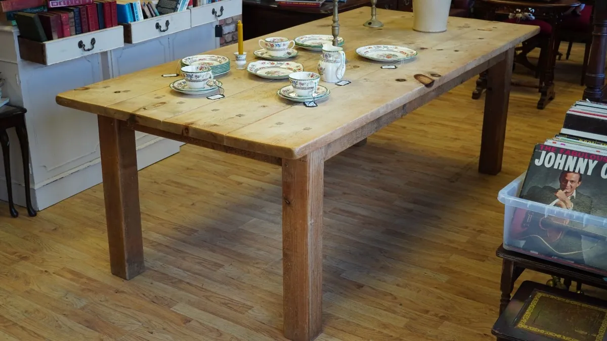 Vintage Oak Farmhouse Refectory Table - Image 2