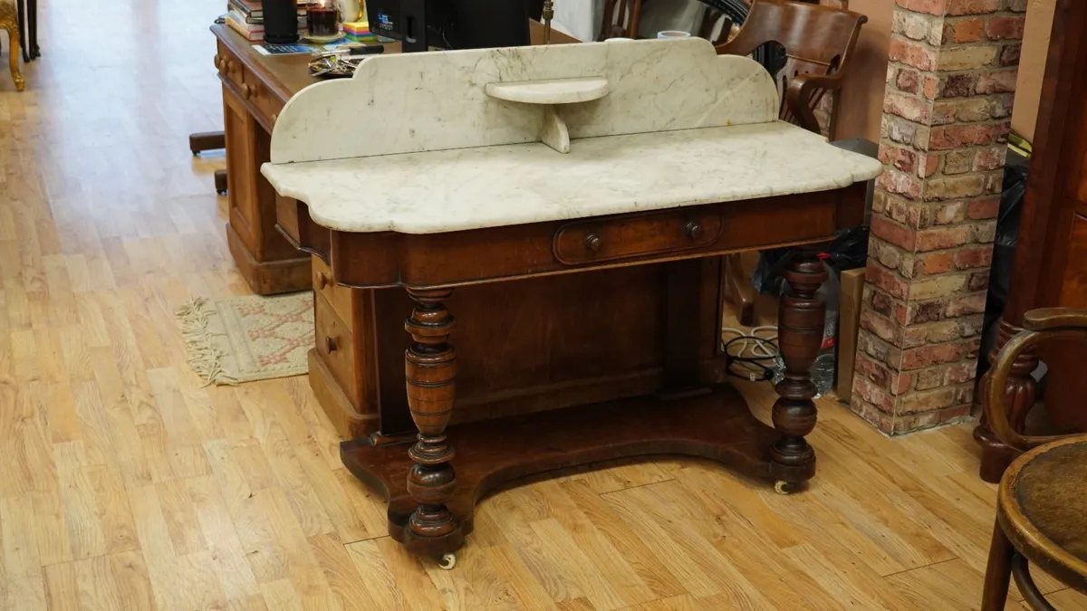 Victorian Marble Top Washstand - Image 1