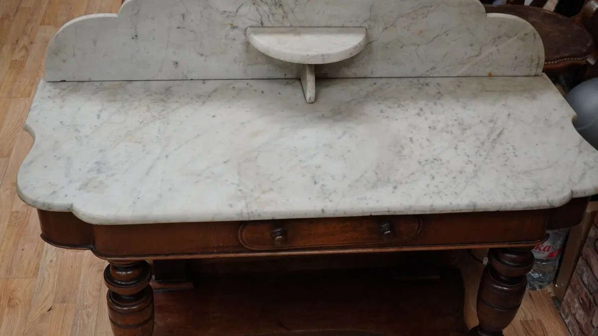 Victorian Marble Top Washstand - Image 3