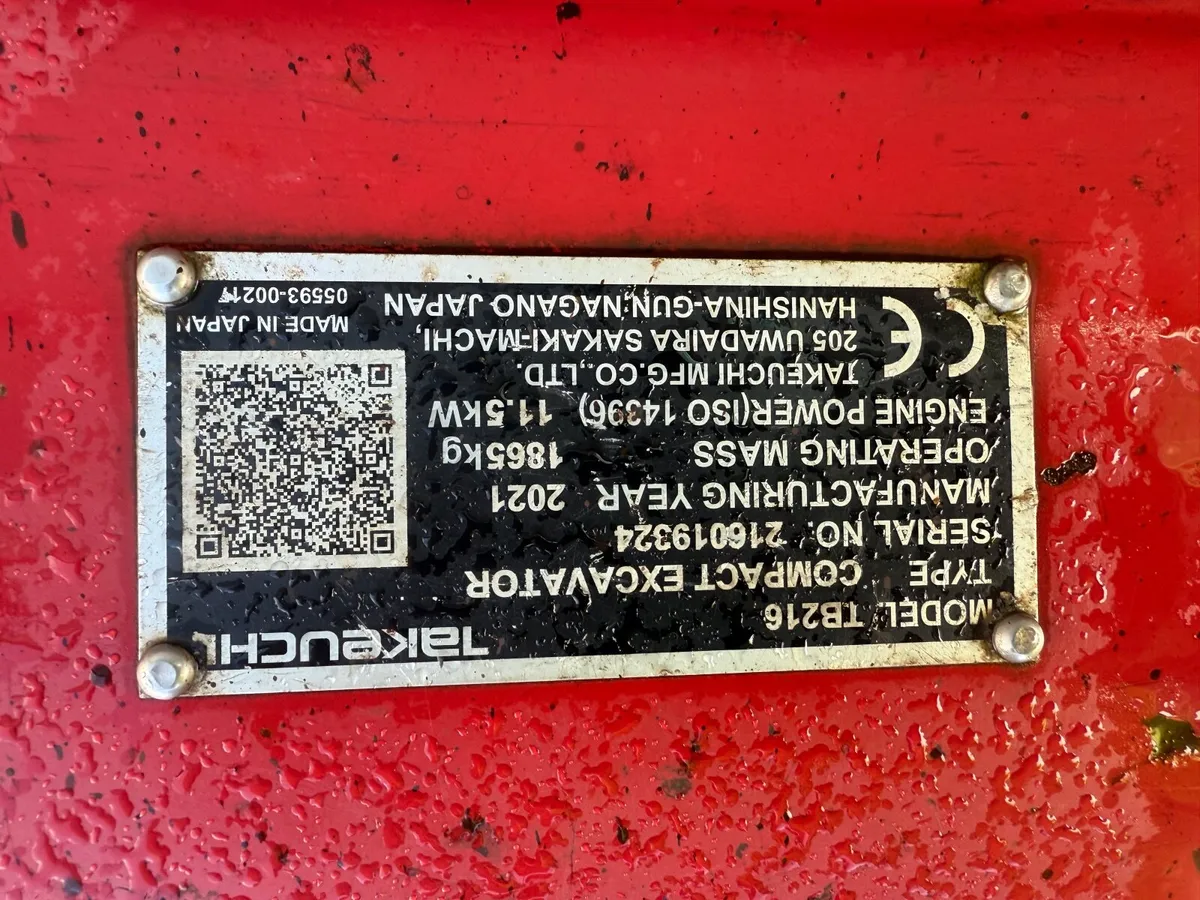 Takeuchi TB216 - Image 2