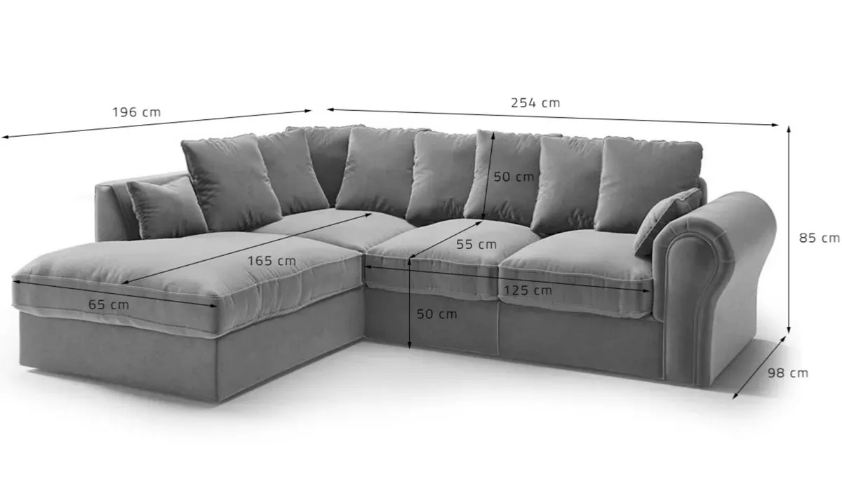 Beige/Cream left hand corner sofa - Image 4