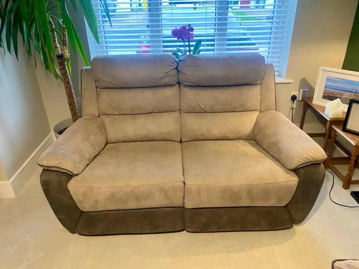 3 Seater and 2 Seater two tone recliner couches - Image 4