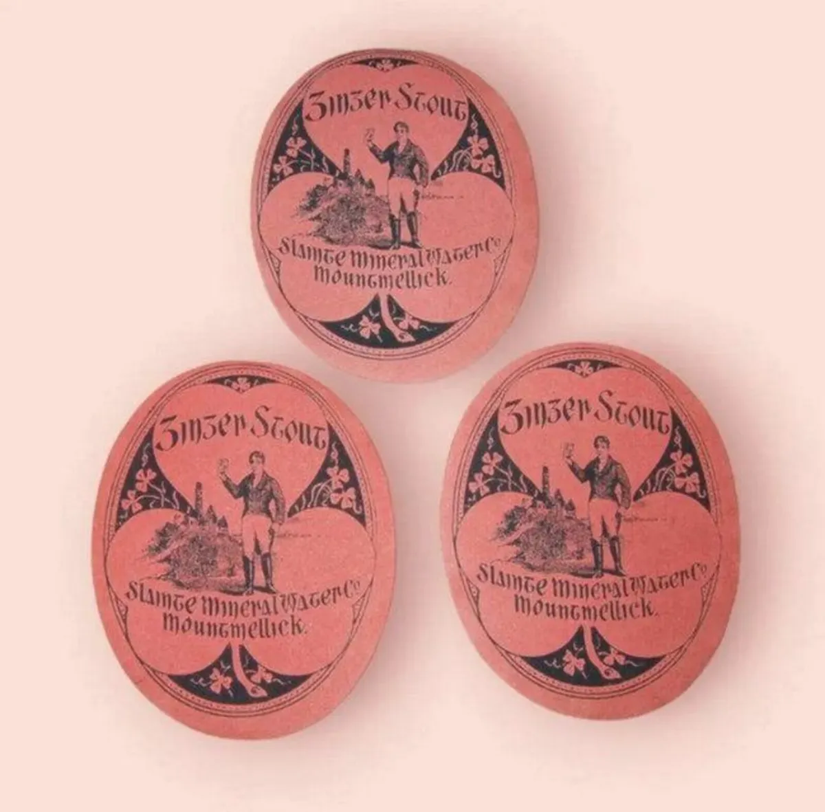 Trio Mountmellick'Slainte Mineral Water Co' Labels - Image 2