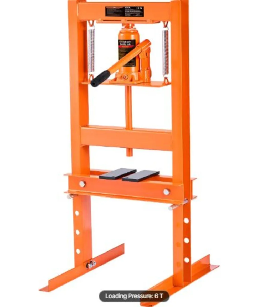 Hydraulic Shop Press 6 Ton with Press Plates - Image 1