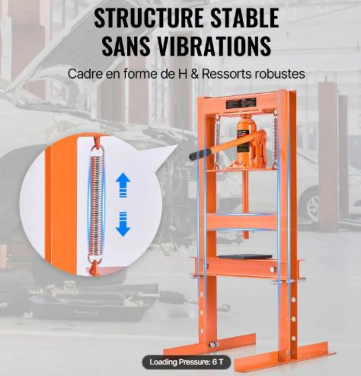 Hydraulic Shop Press 6 Ton with Press Plates - Image 4