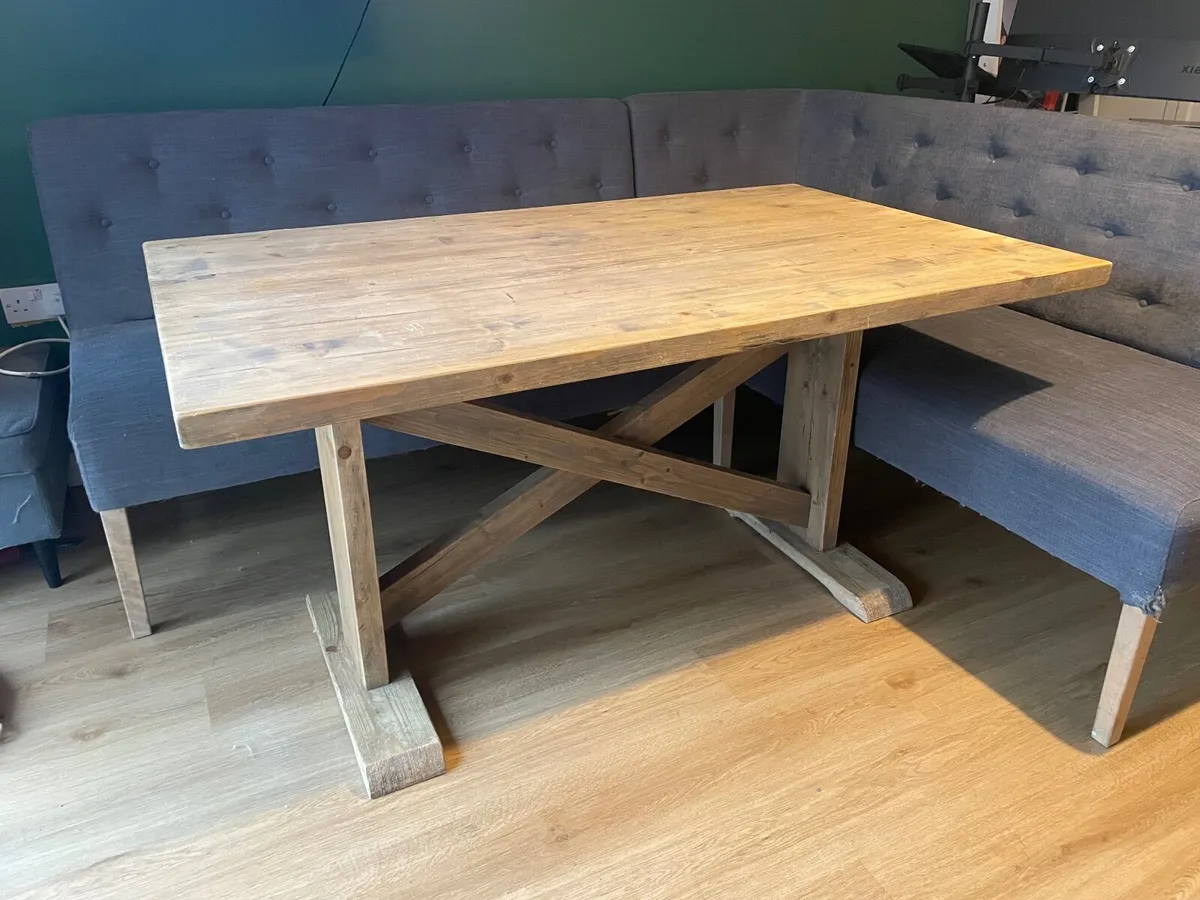 Furniture LHF Fabric Dining Bench + table. - Image 2