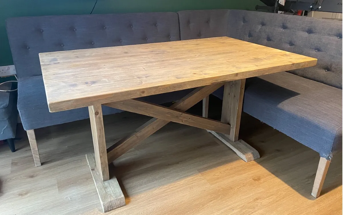 Furniture LHF Fabric Dining Bench + table. - Image 3