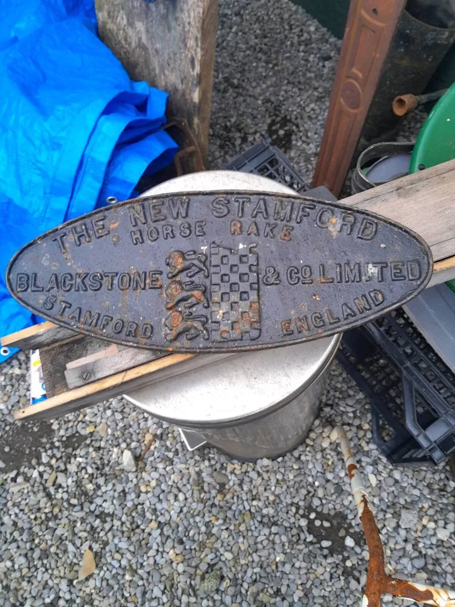 Vintage cast iron plaque - Image 4