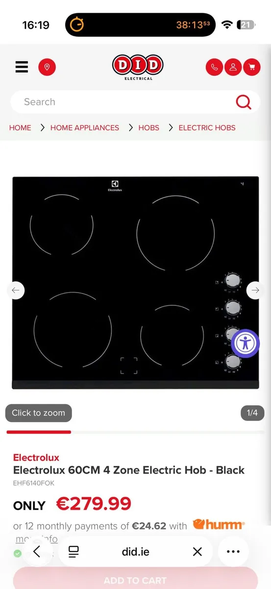 Ekectrolux hob - Image 2