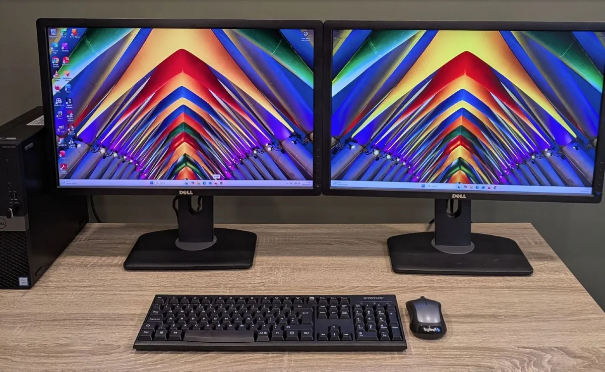 Dell PC & 24" LCD i5 CPU Win 11 Office Wifi NVMe - Image 1