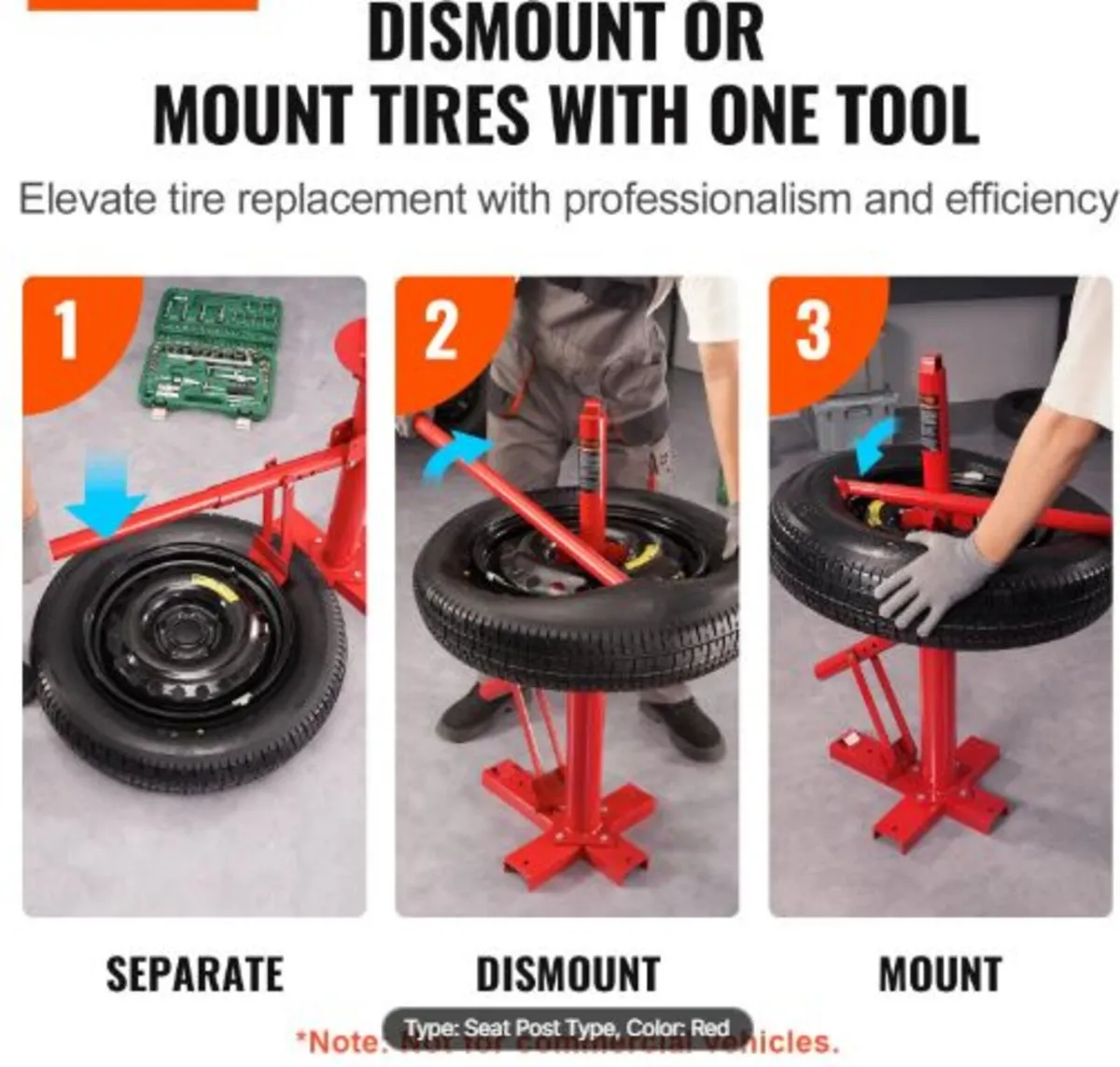Portable Manual Tire Changer Bead Breaker Tool - Image 2