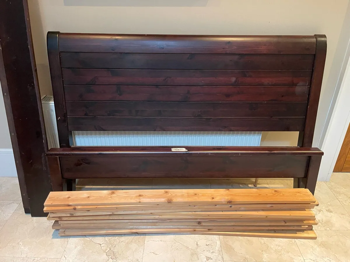 Very Sturdy 4Ft 6” Wooden Double Bed - Deliver - Image 2