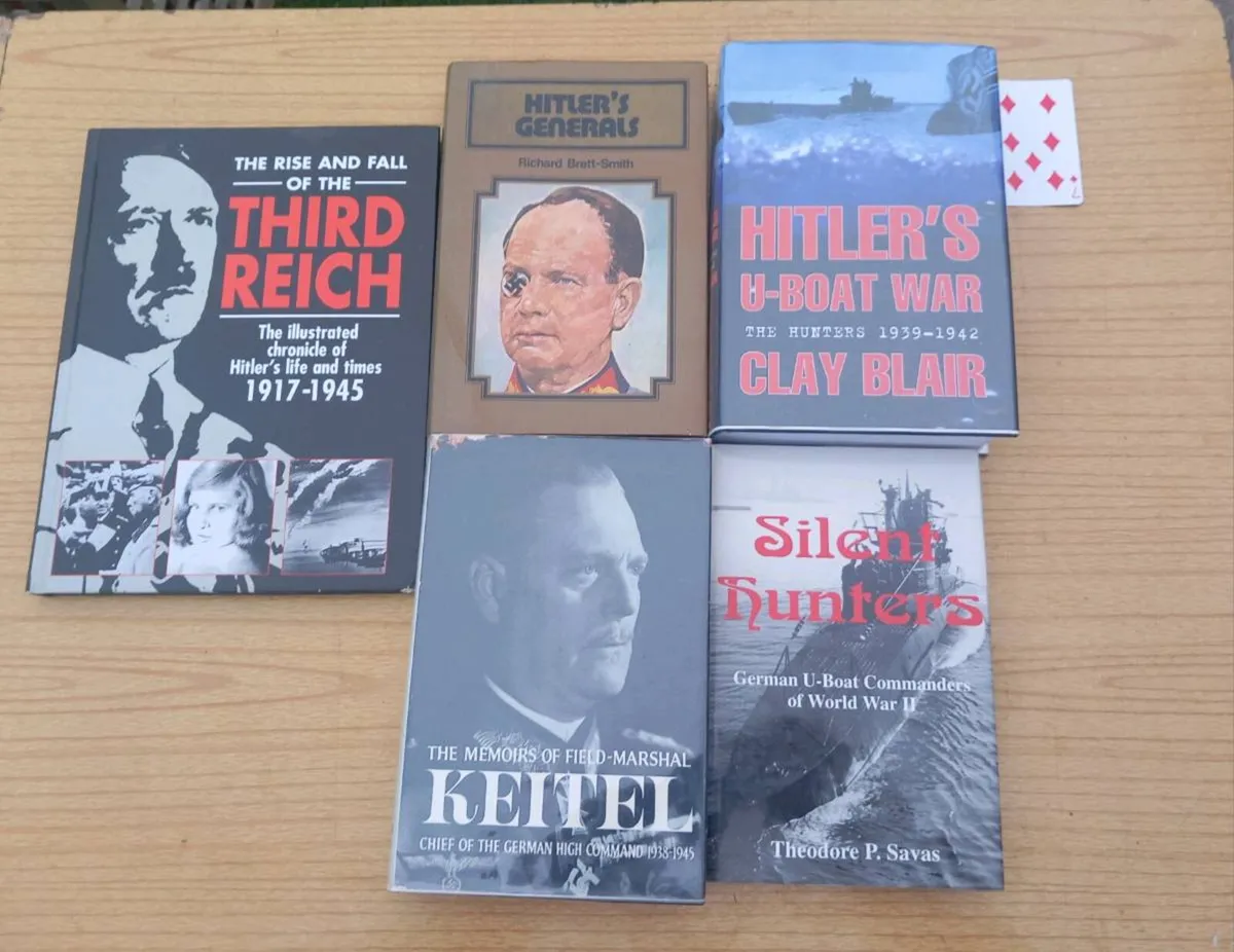 5 German war hardbacks, great condition, D18 - Image 1