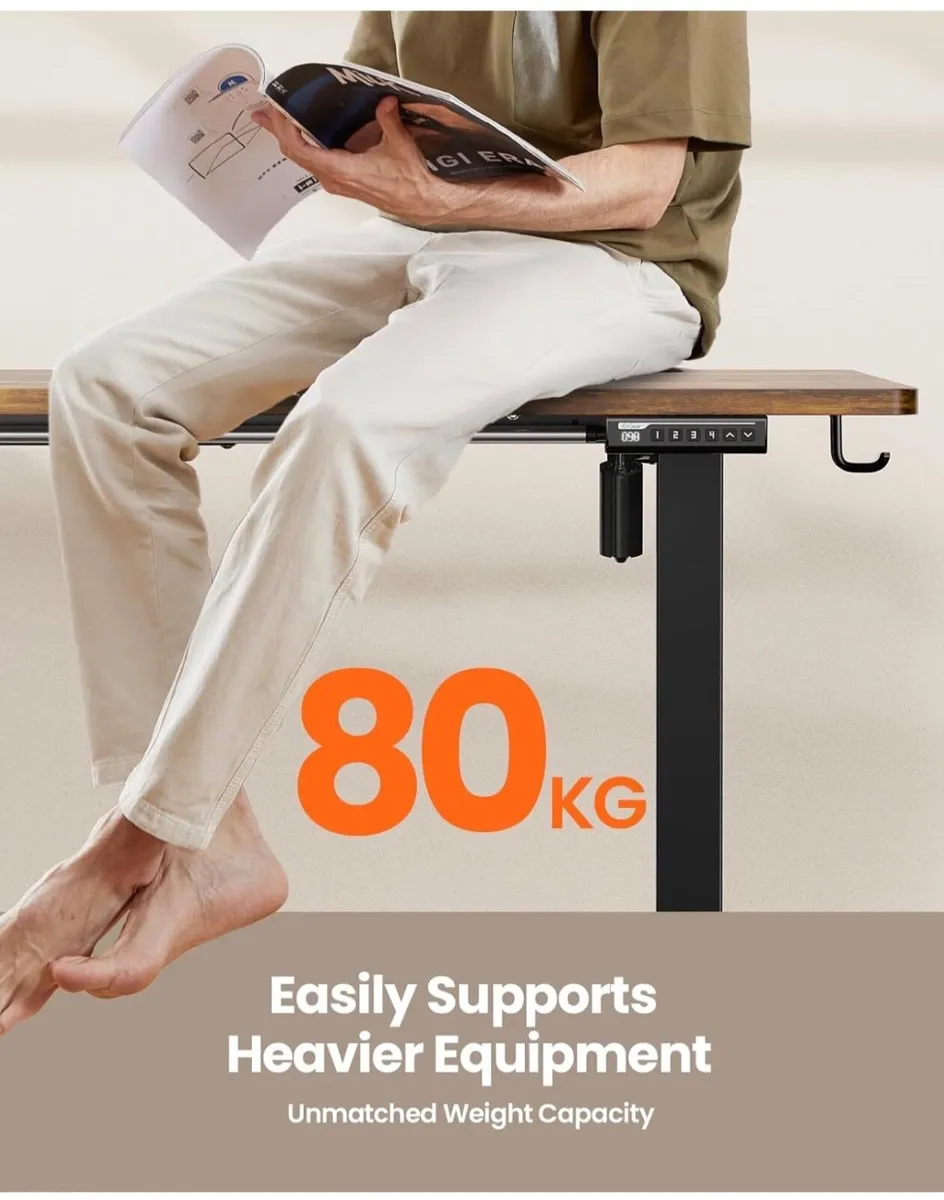 Desk Height Adjustable 160 x 80cm, Sit Stand - Image 3