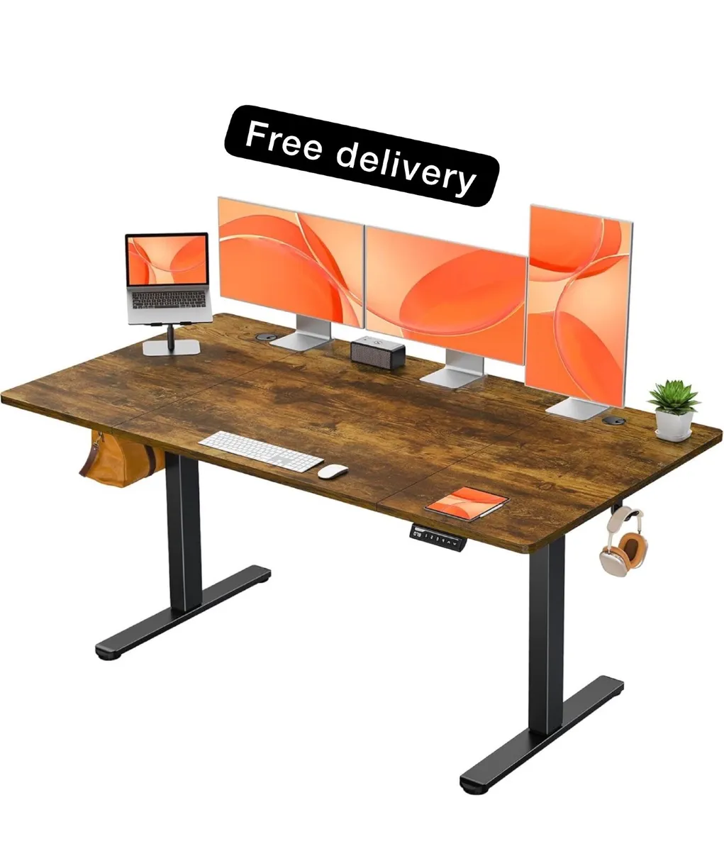 Desk Height Adjustable 160 x 80cm, Sit Stand - Image 1