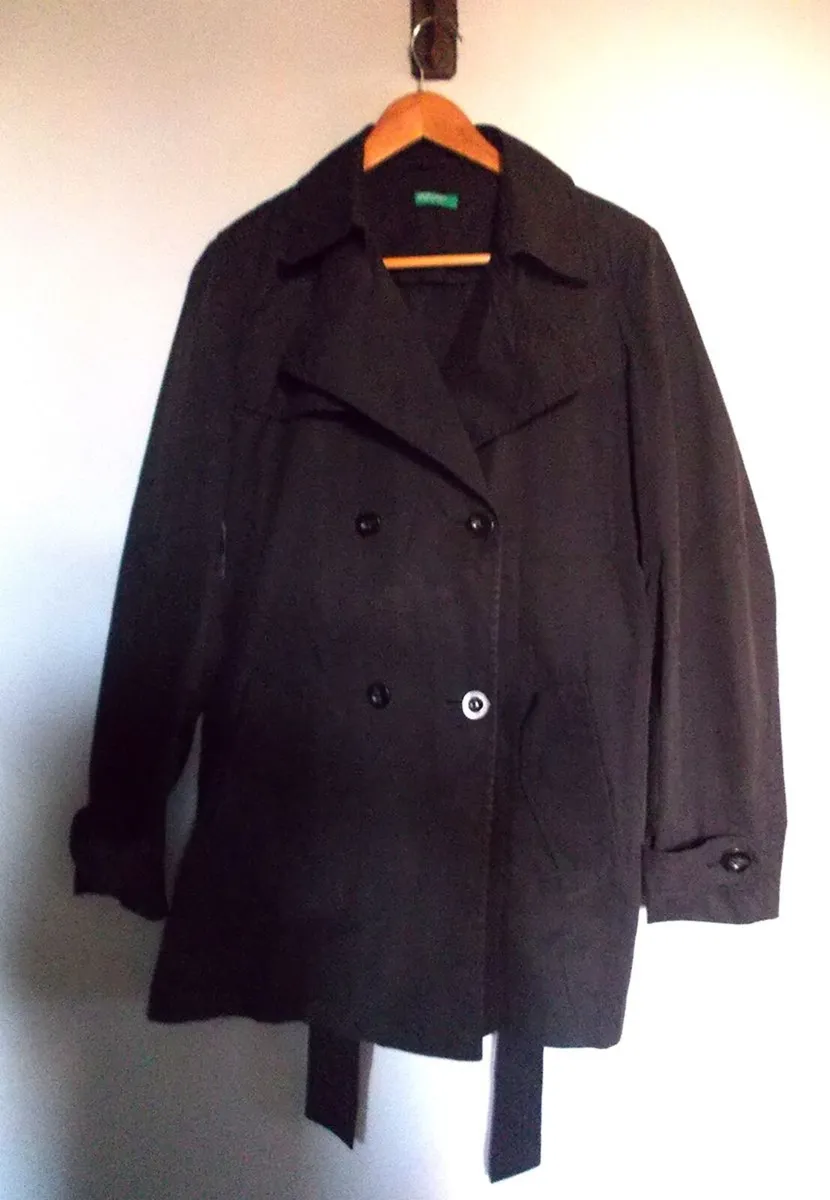 United Colors of Benetton Women's Black RainCoat - Image 1