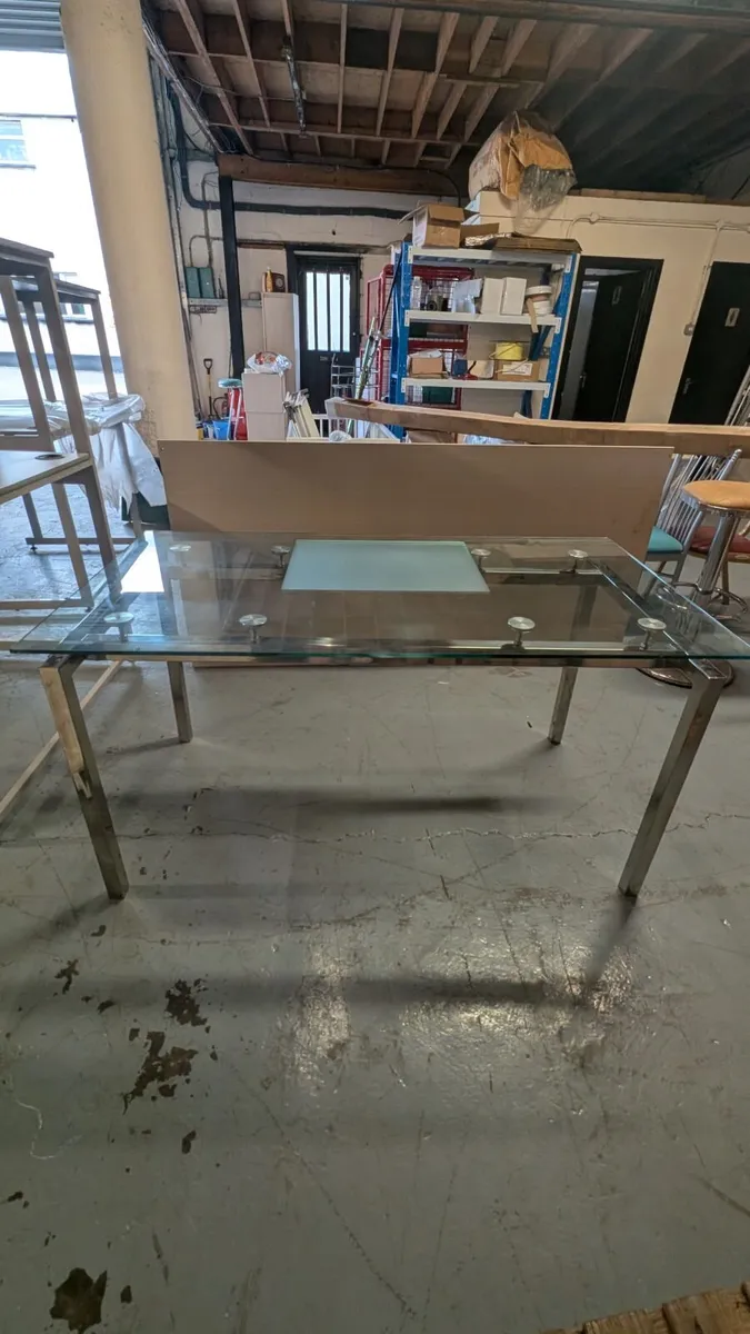 Glass Top Desk - Image 1