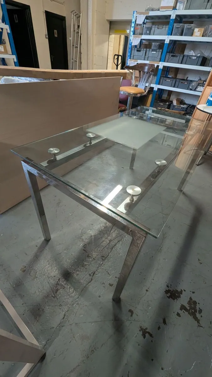 Glass Top Desk - Image 3