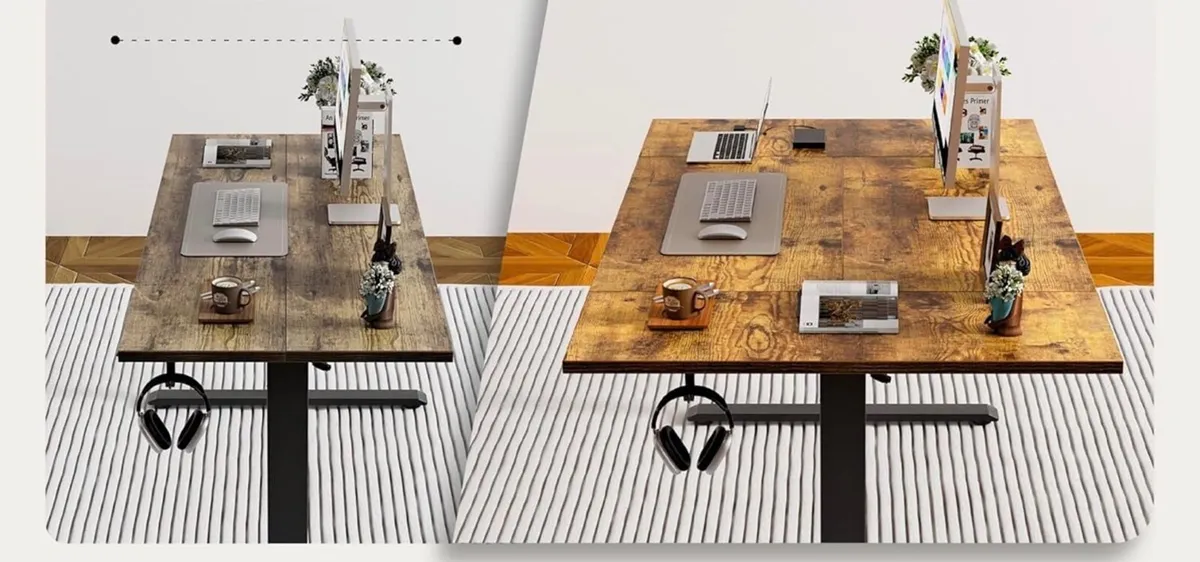 Height-Adjustable Electric Desk, 120x80 cm Sit-Sta - Image 3