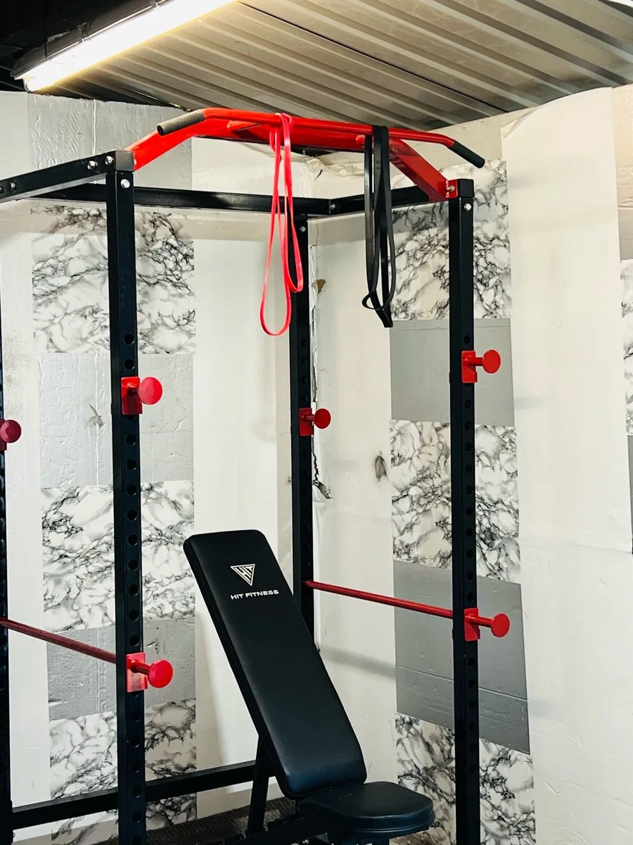 POWER RACK OLYMPIC WEIGHTS BENCH BARBELL - Image 3