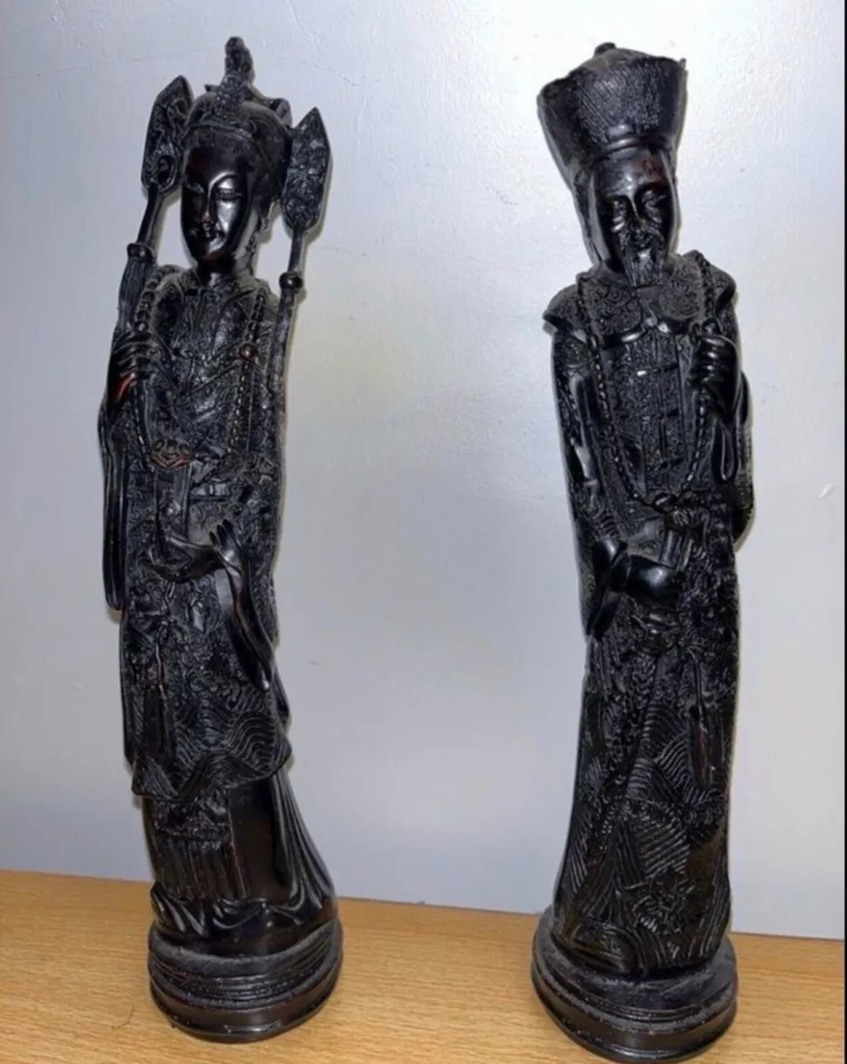 Pair of vintage Chinese Nobodies 32cm