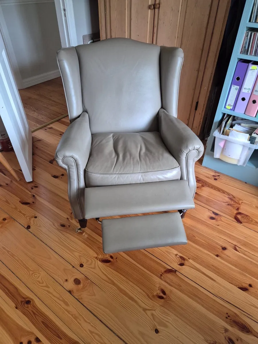 Laura Ashley Leather Armchair - Image 1