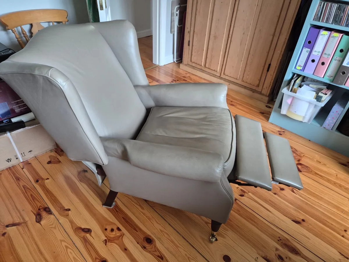 Laura Ashley Leather Armchair - Image 2