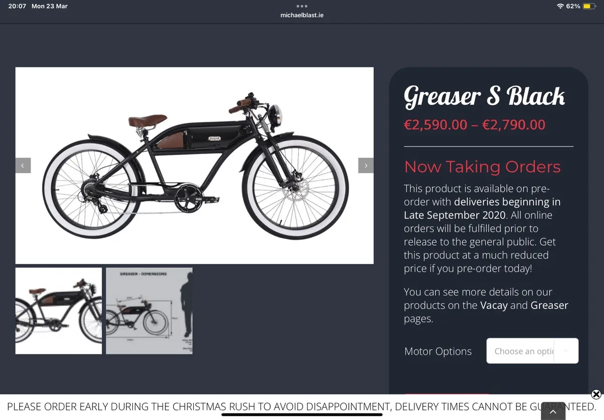 Greaser Electric Bike Reasonable Offers - Image 1
