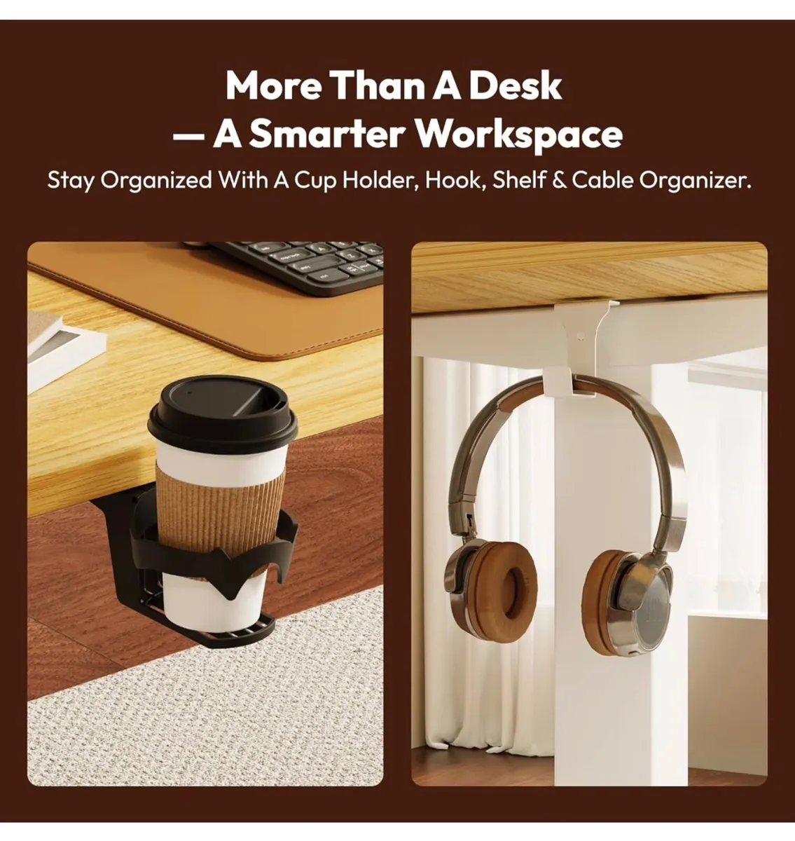 110 x 54 Electric Standing Desk ONE PIECE Height A - Image 2