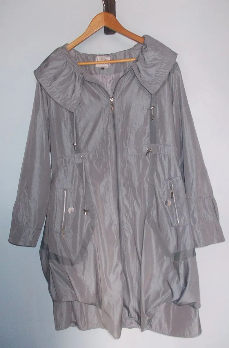 Grey and Silver Raincoat - Image 1