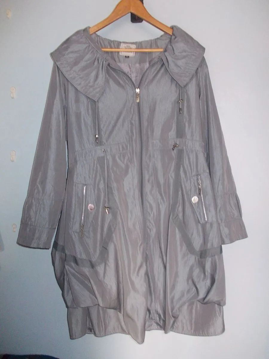 Grey and Silver Raincoat - Image 2