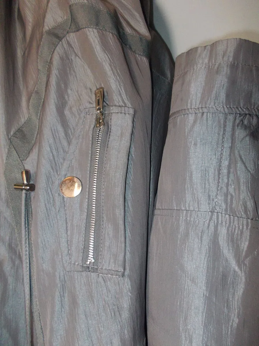 Grey and Silver Raincoat - Image 3