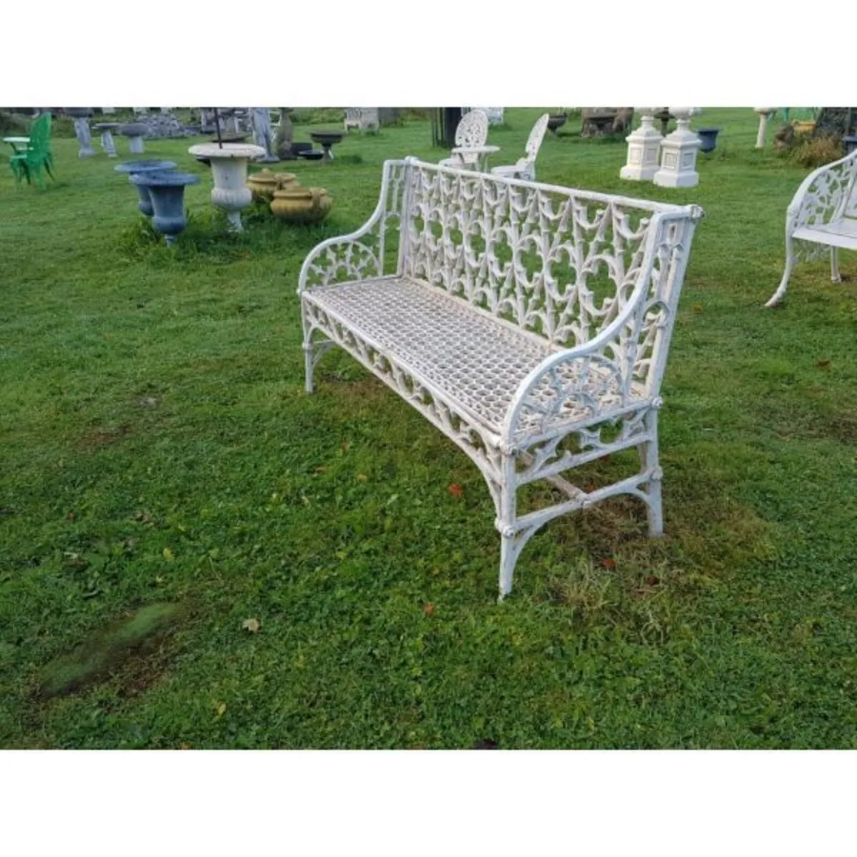 Bench Cast Iron Gothic H27 - Image 2