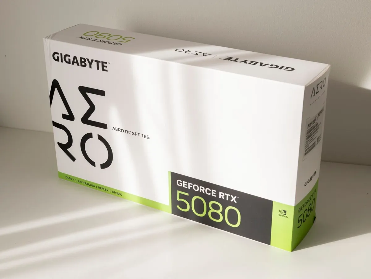 NVidia GeForce RTX 5080 16GB Gigabyte OC Aero SFF - Image 1