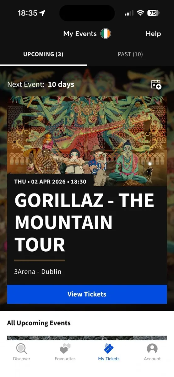 2 Gorrilaz Concert tickets