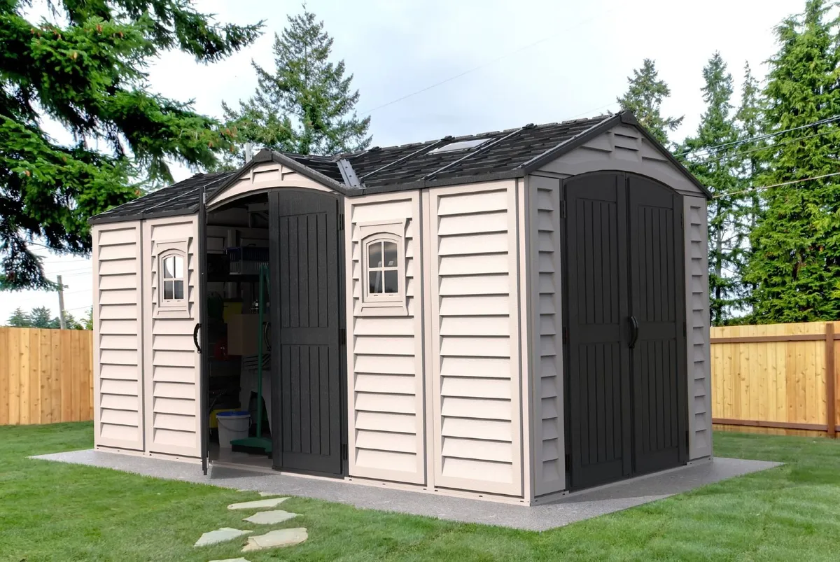 4×6 Evermore Vinyl Garden Shed – Grey | - Image 2