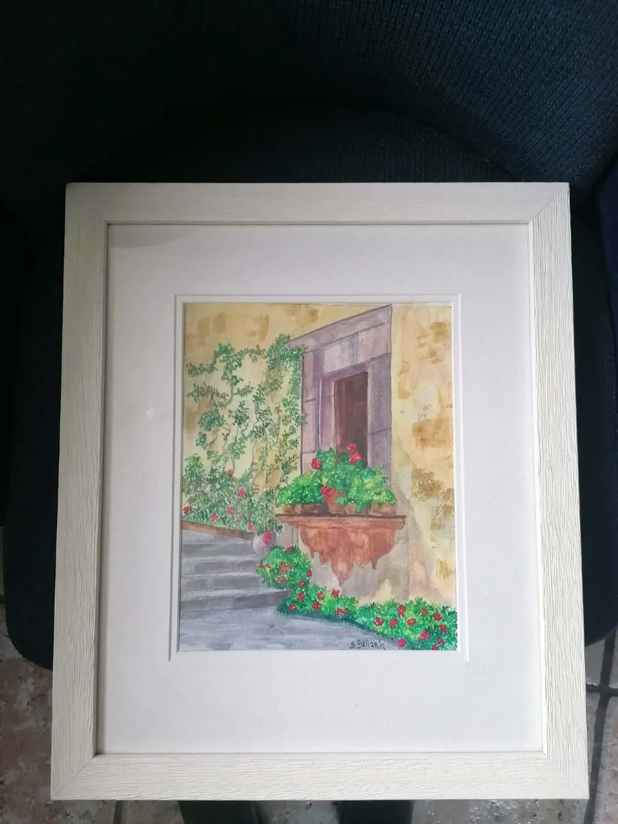 Sunlight on Terracotta Original Watercolour - Image 4