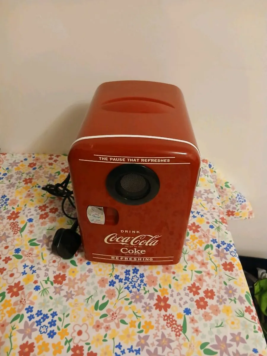Coca-Cola Mini Fridge & Bluetooth Speaker - Image 1
