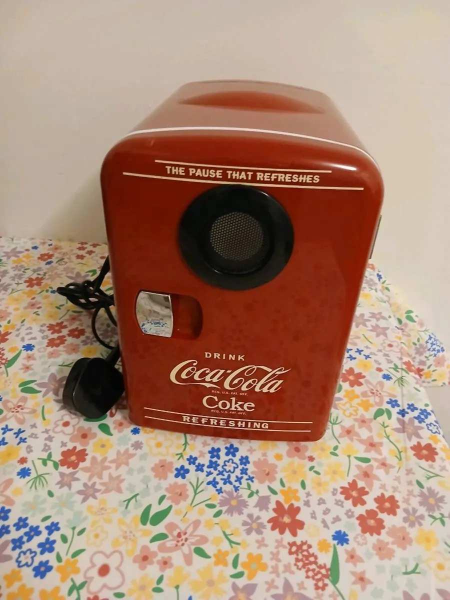 Coca-Cola Mini Fridge & Bluetooth Speaker - Image 3