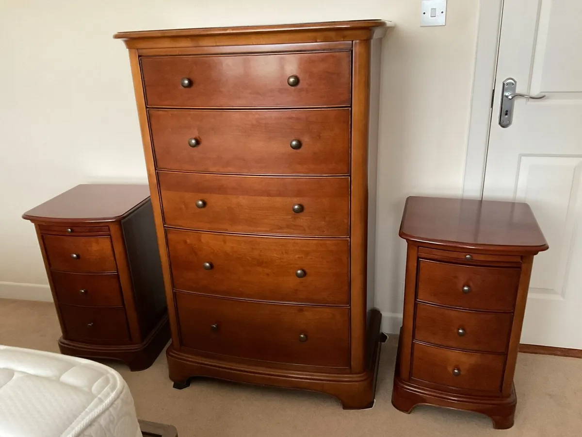 Chest of drawers,lockers and chair. - Image 1