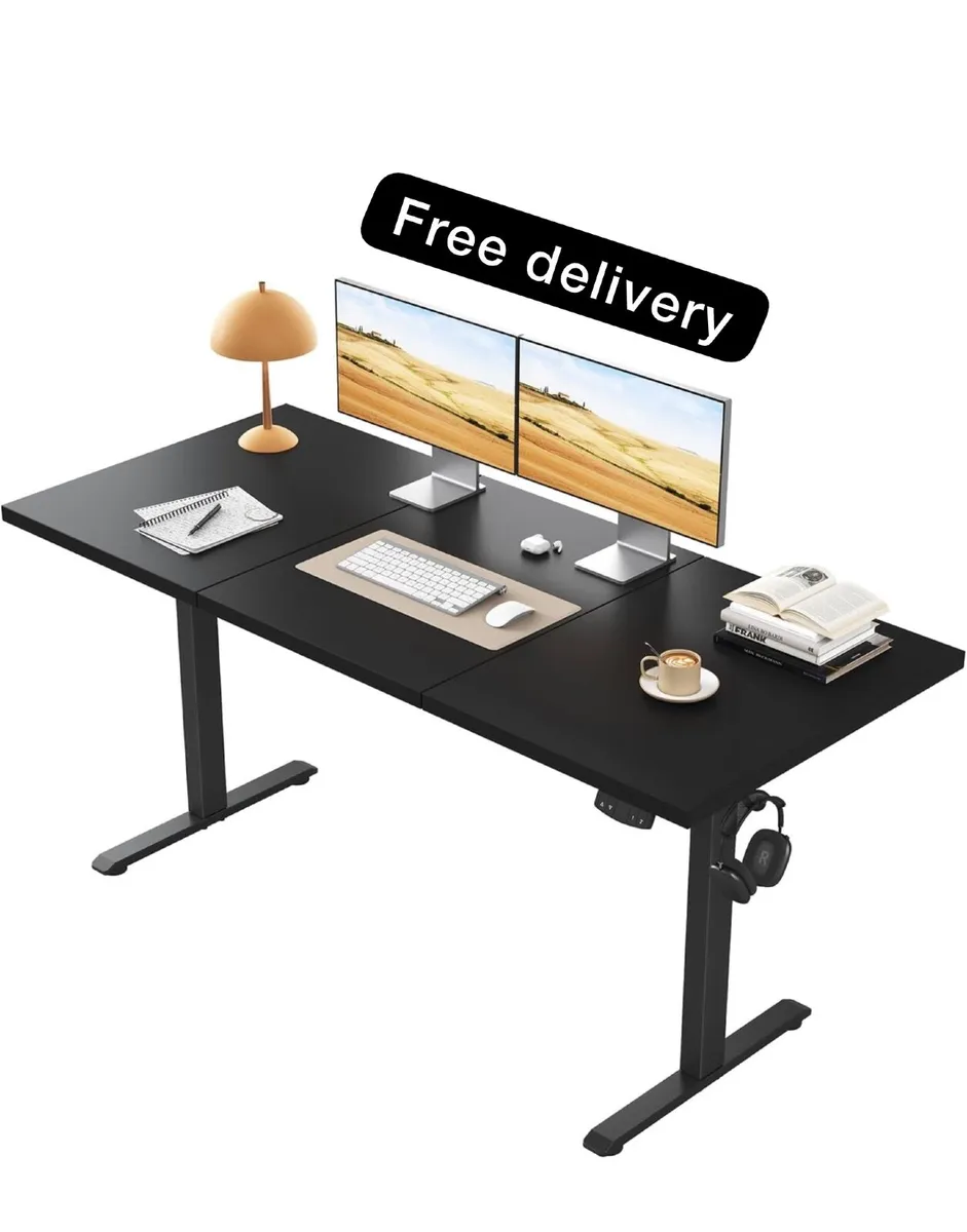 Standing Desk, 120 x 60 cm, Black - Image 1