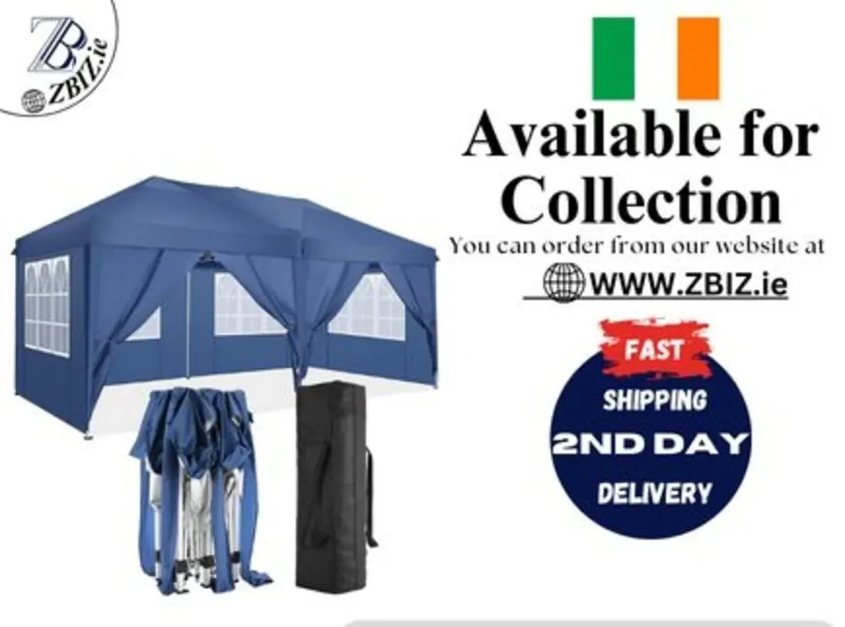 Gazebo Pop Up 3m x 6m Tents 4 Sides Waterproof - Image 1
