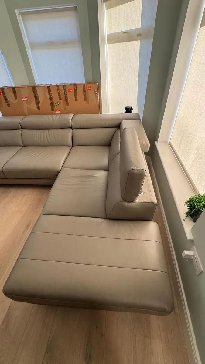 Natuzzi Editions Leather Corner Sectional Sofa - Image 2