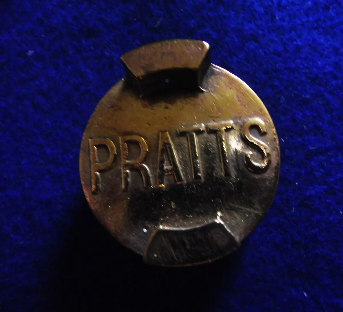 Vintage 'Pratts'  Brass Oil Can Cap - Image 1