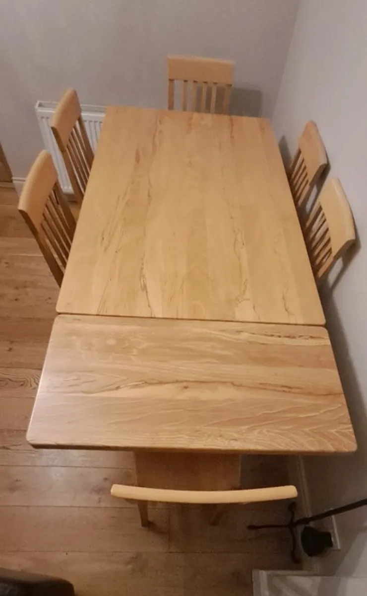 Kitchen table & 6 chairs solid maple. - Image 2