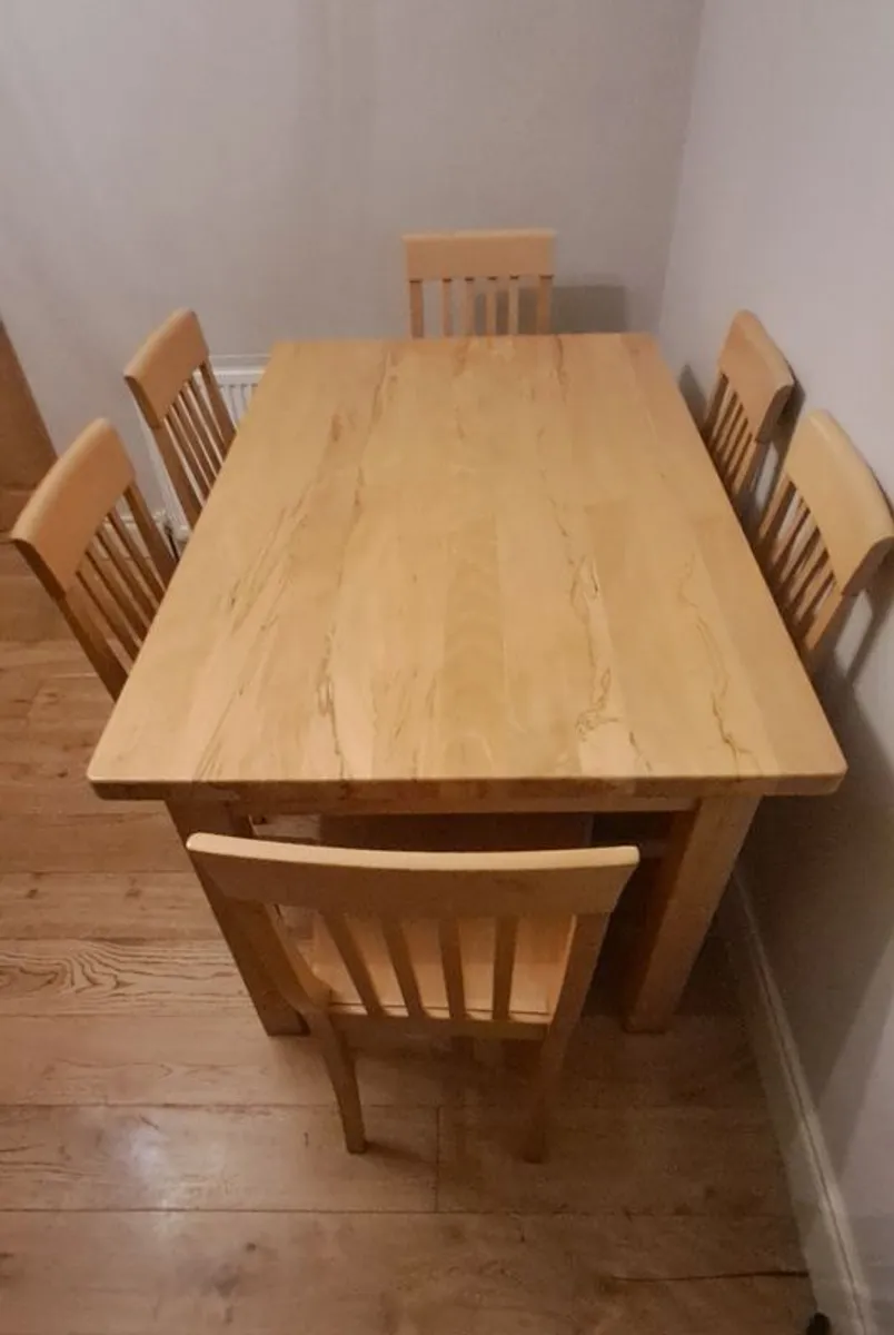 Kitchen table & 6 chairs solid maple. - Image 3