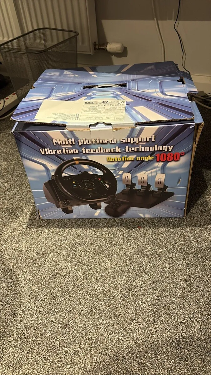 Gaming steering wheel, gear stick,stand and pedals - Image 4